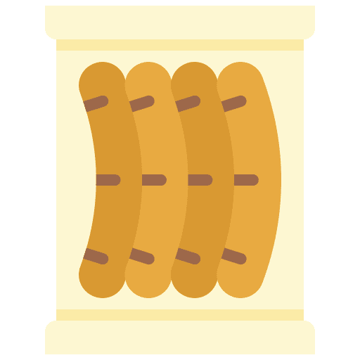 Sausages sausage food and restaurant bag icon