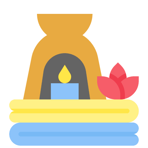 Spa and relax botanical sauna spa icon