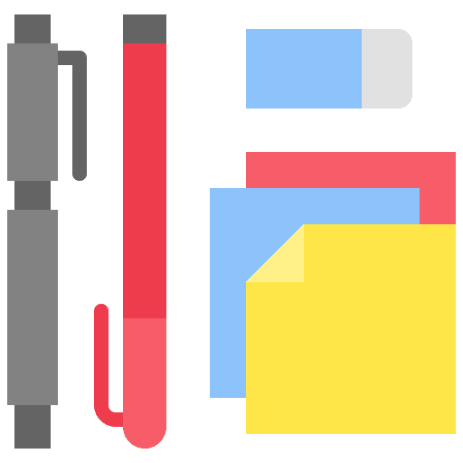 Stationary education business and finance ruler icon
