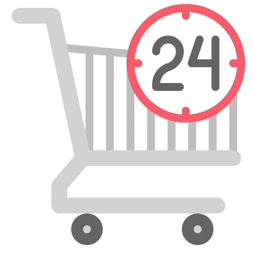 24 hours delivery service day icon