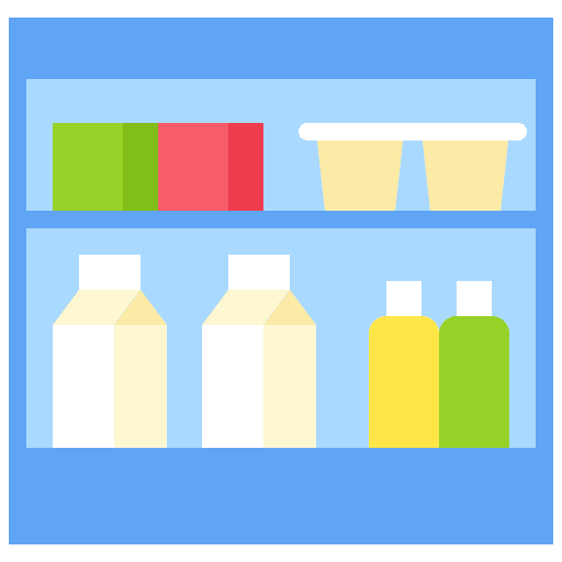 Grocery groceries shelves stored icon