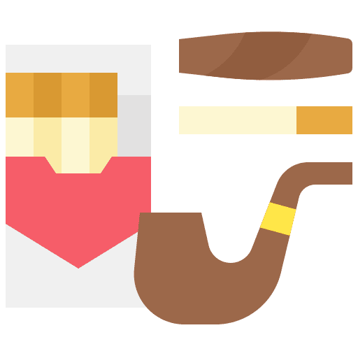 Smoking pipe cigarette tobacco icon