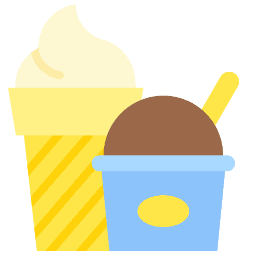 Ice cream bakery summertime dessert icon