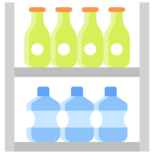 Shelf shelf business and finance bottle icon