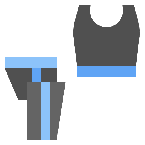 Sport wear exercising clothing sport wear icon
