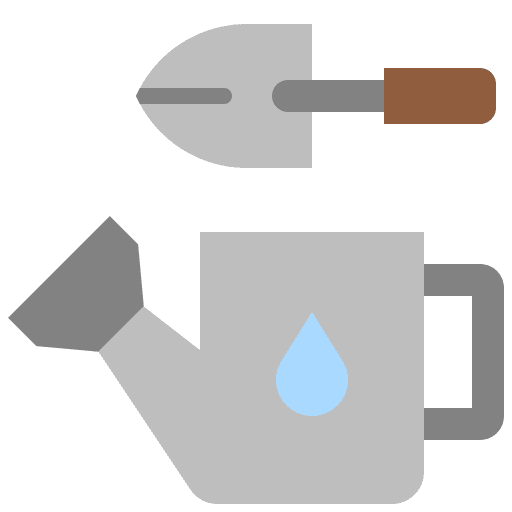 Gardening tools equipment watering can agriculture icon