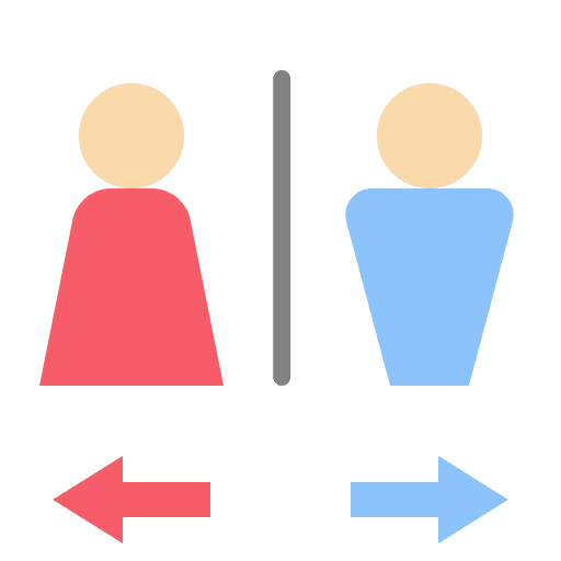 Toilet woman man female icon