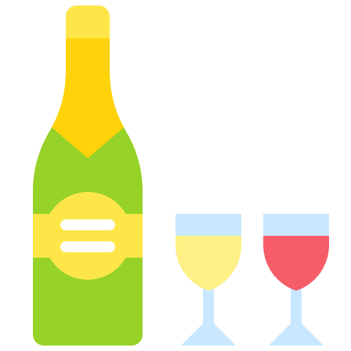 Champagne bottle beverage alcohol icon