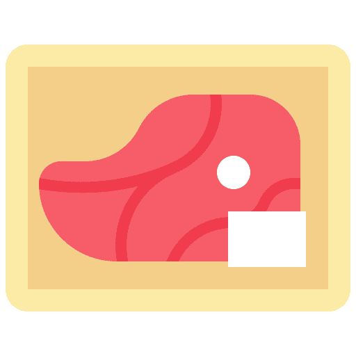 Meat food and restaurant wrapping butcher shop icon