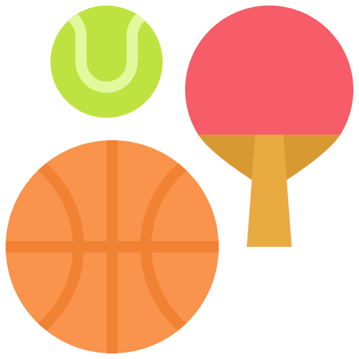 Sport equipment racket basket ball tennis icon