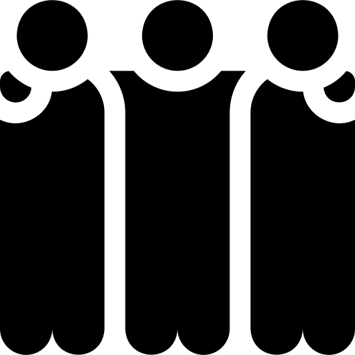 Friends group members hug icon