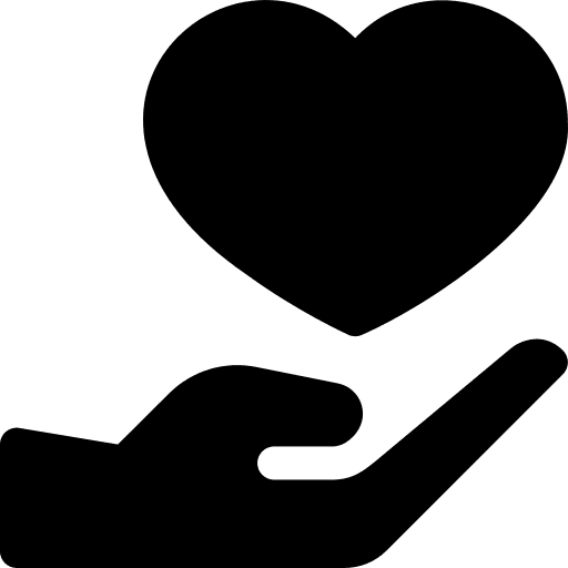 Love charity love and romance heart icon