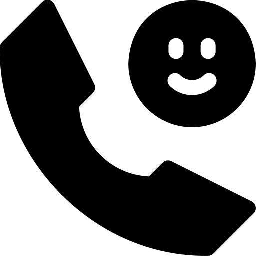 Phone call phone call happy face communications icon