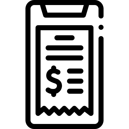 Bill payment dollar smartphone icon