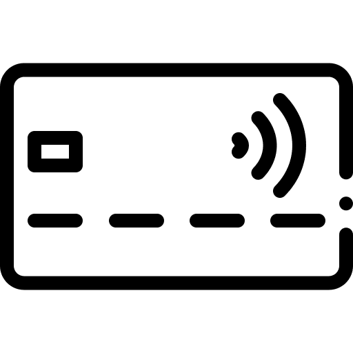 Contactless debit card contactless banking icon