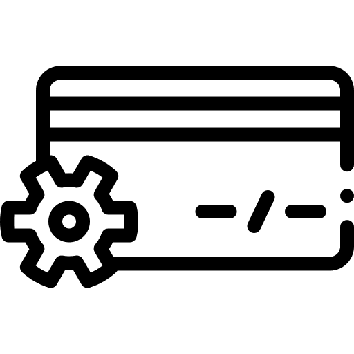 Credit card configuration management settings icon