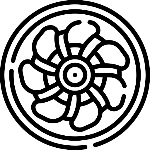 Propeller screw transportation electronics icon