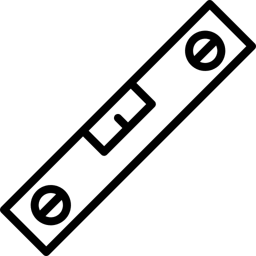 Spirit level ruler improvement instrument icon