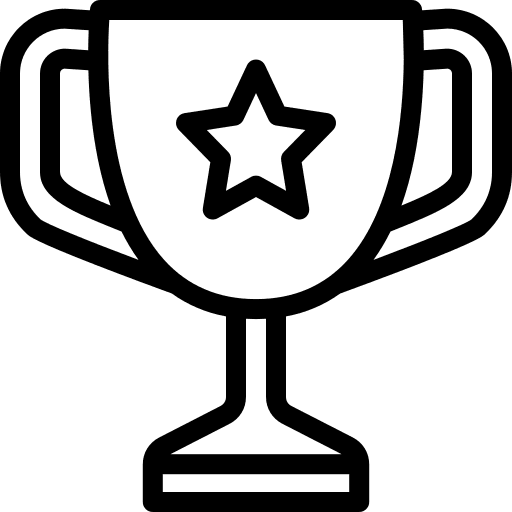 Trophy sport achievement game icon