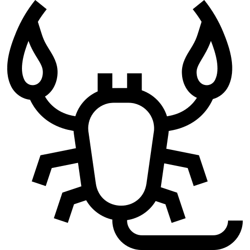 Scorpion sting scorpion venomous icon