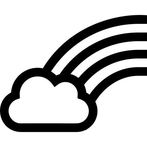 Rainbow weather meteorology nature icon