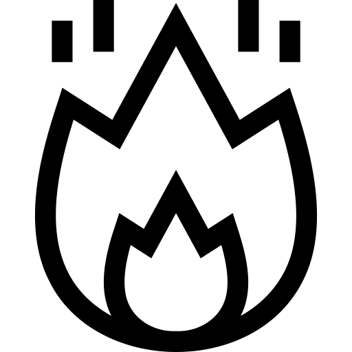 Fire element popular security icon