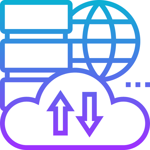Big data cloud server cloud data cloud computing icon