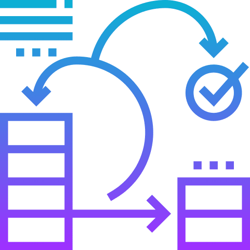 Product refinement arrows business and finance icon