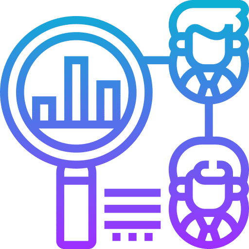 Benchmark benchmark business and finance loupe icon Benchmark benchmark business and finance loupe icon