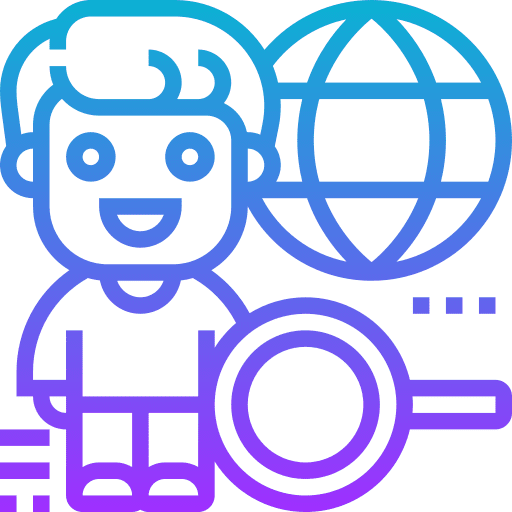 Research search loupe observation icon Research search loupe observation icon