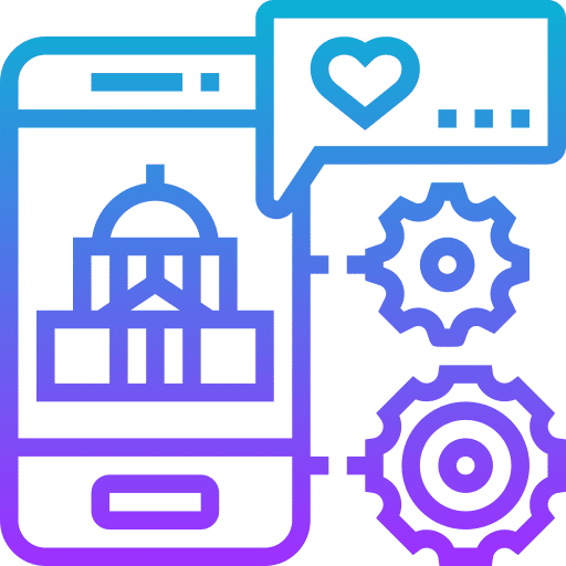 Smartphone governmental settings gear icon Smartphone governmental settings gear icon