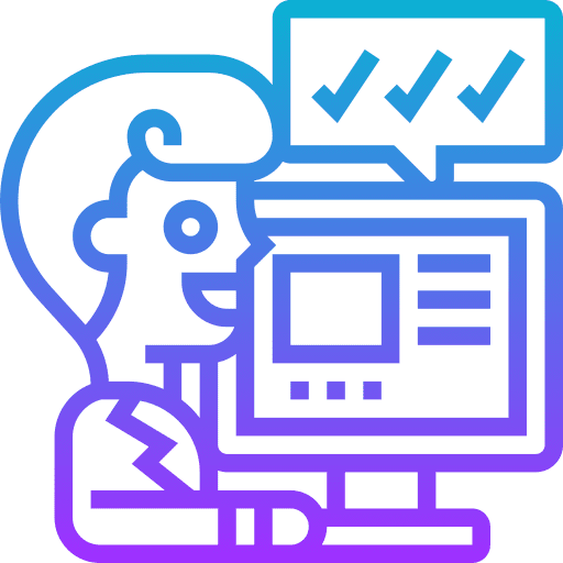 Testing people computer man icon Testing people computer man icon