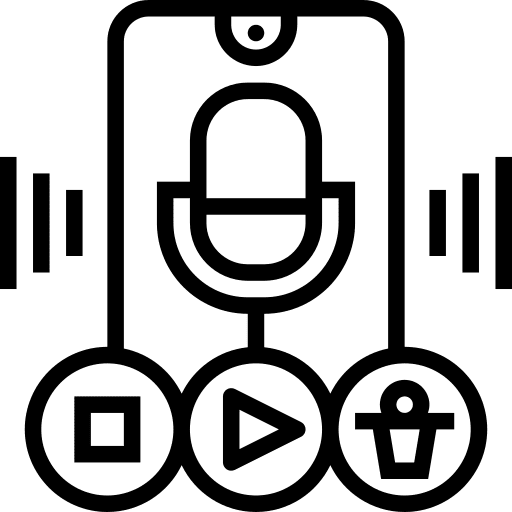 Voice smartphone recorder communications icon