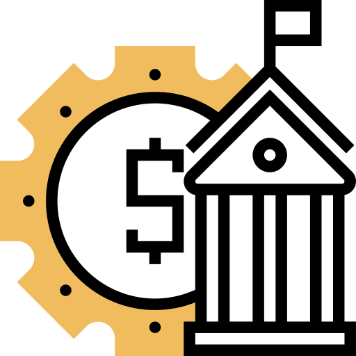 Financial financial service management icon