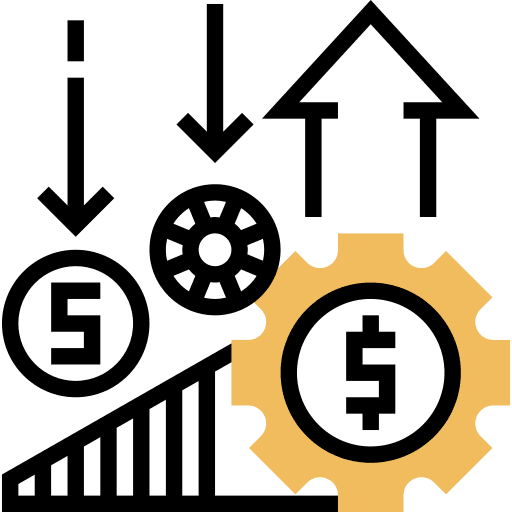 Leverage financial leverage strength icon