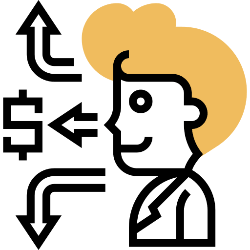 Tactic businessman arrow operation icon Tactic businessman arrow operation icon