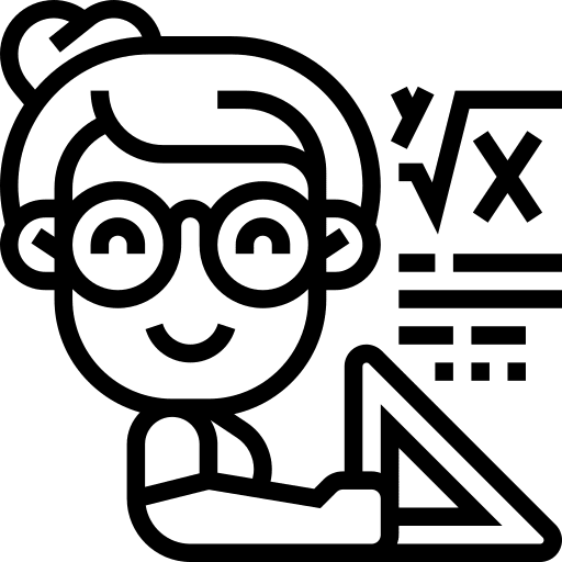 Mathematician professions and jobs job woman icon