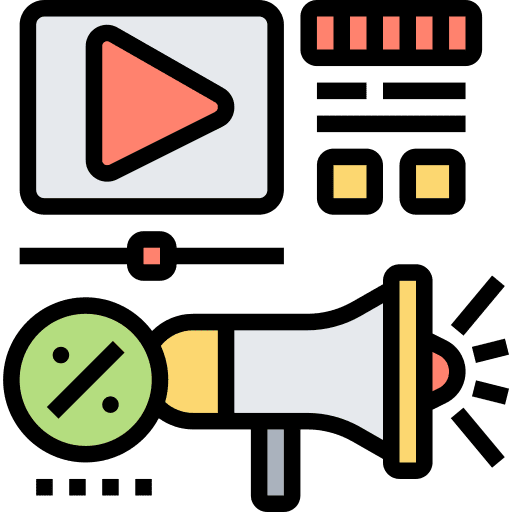 Advertisement megaphone voice communication icon