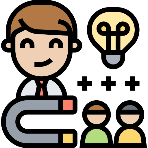 Attraction customer advertising idea icon