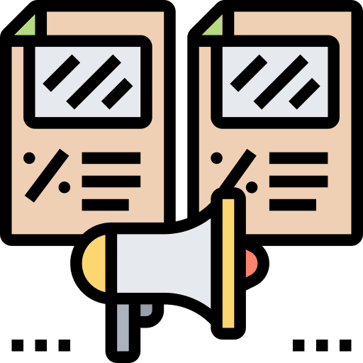 Leaflet advertising ad promotion icon Leaflet advertising ad promotion icon