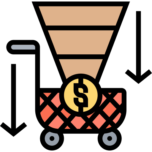 Marketing promotion advertising sales funnel icon Marketing promotion advertising sales funnel icon