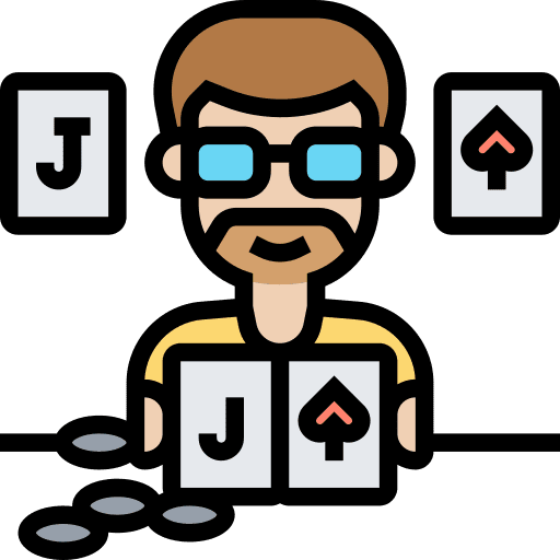 Blackjack man game casino icon