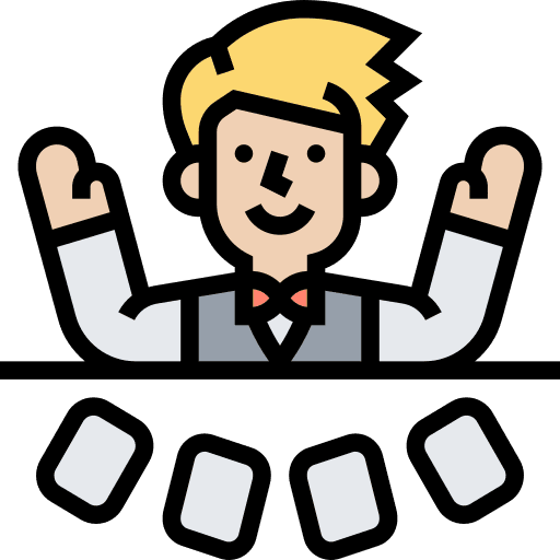 Croupier poker man croupier icon