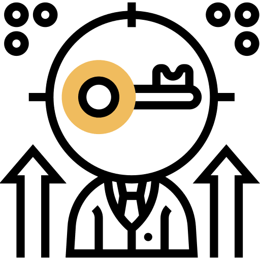 Key success solving strategy icon