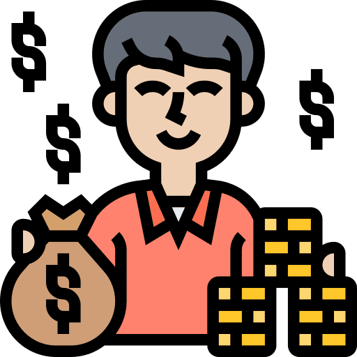 Money jackpot gambling casino icon