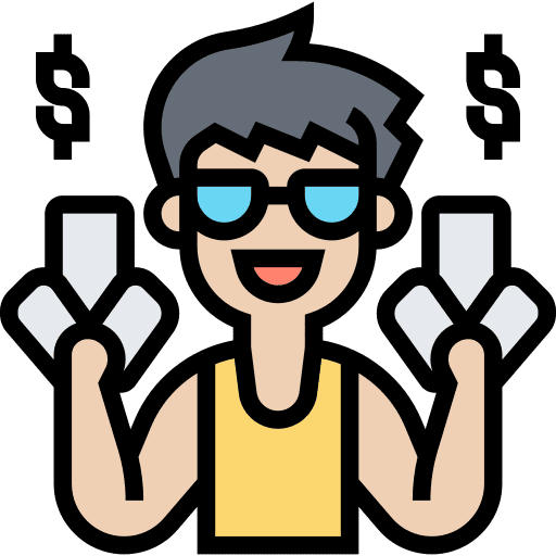 Money prize avatar man icon Money prize avatar man icon
