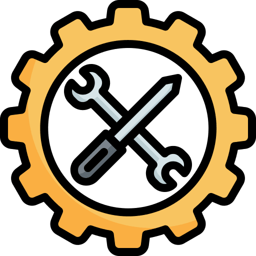 Gear wrench mechanical tools gear icon