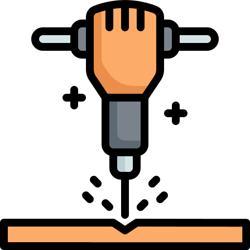 Jackhammer demolition breaker destruction icon