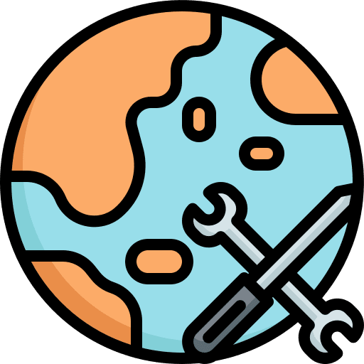 World wrench construction and tools worldwide icon