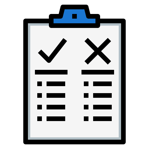 Pros and cons design decision comparison icon